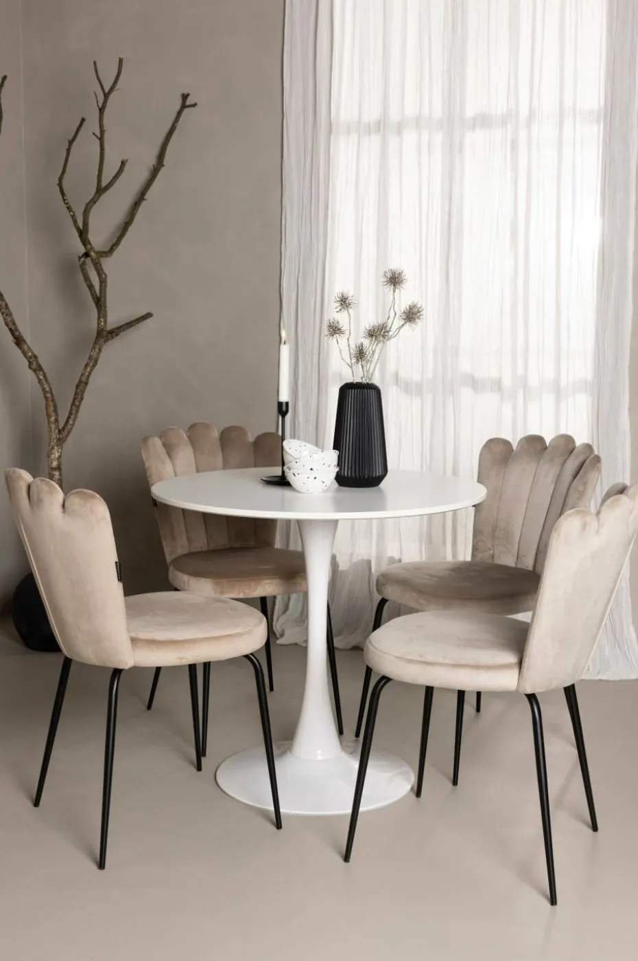 Venture Home Spisegruppe Hamden med 4 stk stoler Limhamn