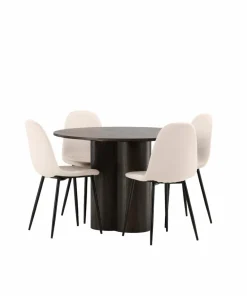 Venture Home Spisegruppe Olivia med 4 stk stoler Polar