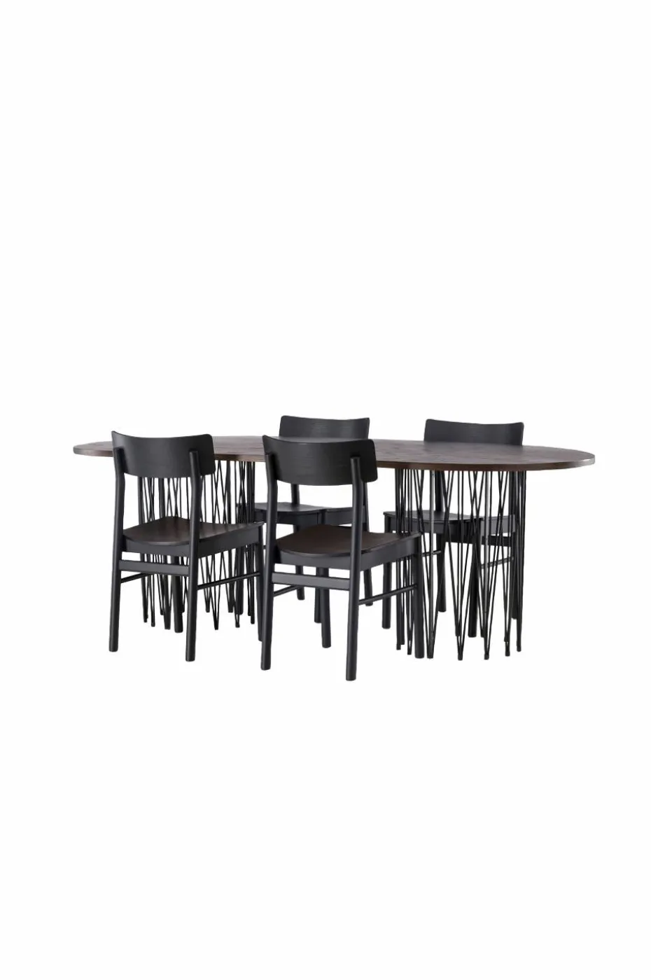 Venture Home Spisegruppe Stone Oval og stolene Montros