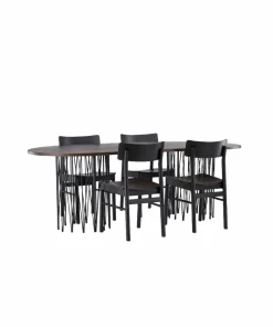 Venture Home Spisegruppe Stone Oval og stolene Montros