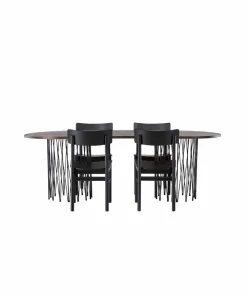 Venture Home Spisegruppe Stone Oval og stolene Montros