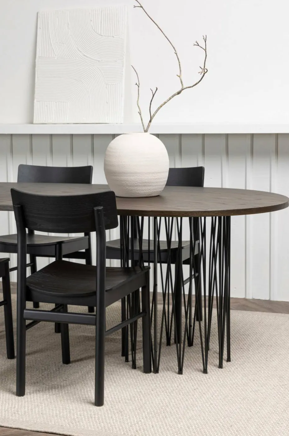 Venture Home Spisegruppe Stone Oval og stolene Montros