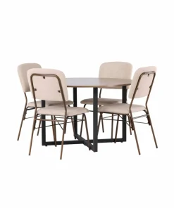 Venture Home Spisegruppe Durango med 4 stk stoler Seda