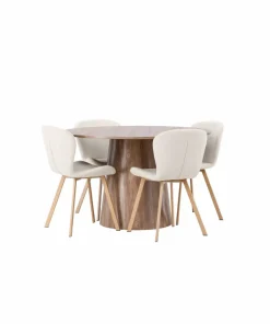 Venture Home Spisegruppe Lanzo med 4 stk stoler Lilja