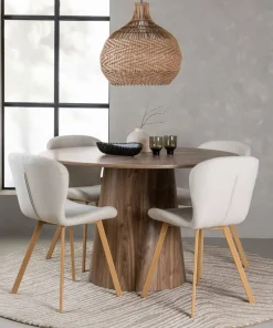 Venture Home Spisegruppe Lanzo med 4 stk stoler Lilja