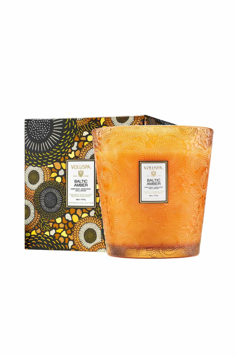 Voluspa Baltic Amber Boxed Luxe Jar Candle 80H
