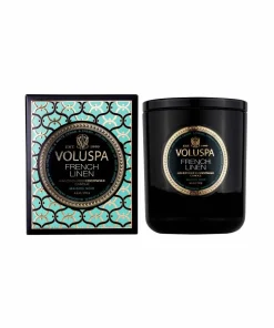 Voluspa French Linen- Classic Boxed Candle 60H