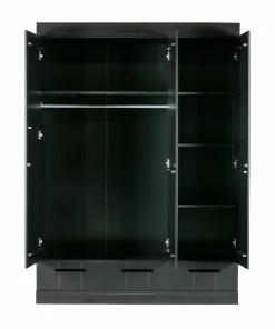 WOOOD Garderobeskap Connect m struktur, H195xB140xD53