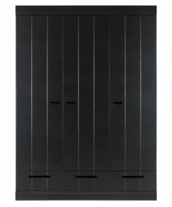 WOOOD Garderobeskap Connect m struktur, H195xB140xD53