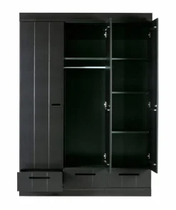 WOOOD Garderobeskap Connect m struktur, H195xB140xD53