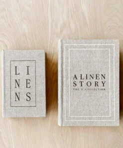 Zelected by Houze Coffee Table Books Linen sett med 2